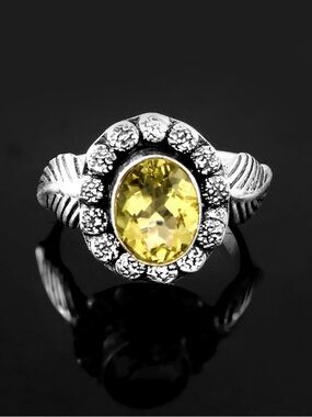 Beautiful Citrine 925 sterling silver ring